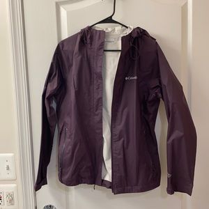 Purple Columbia rain jacket size medium